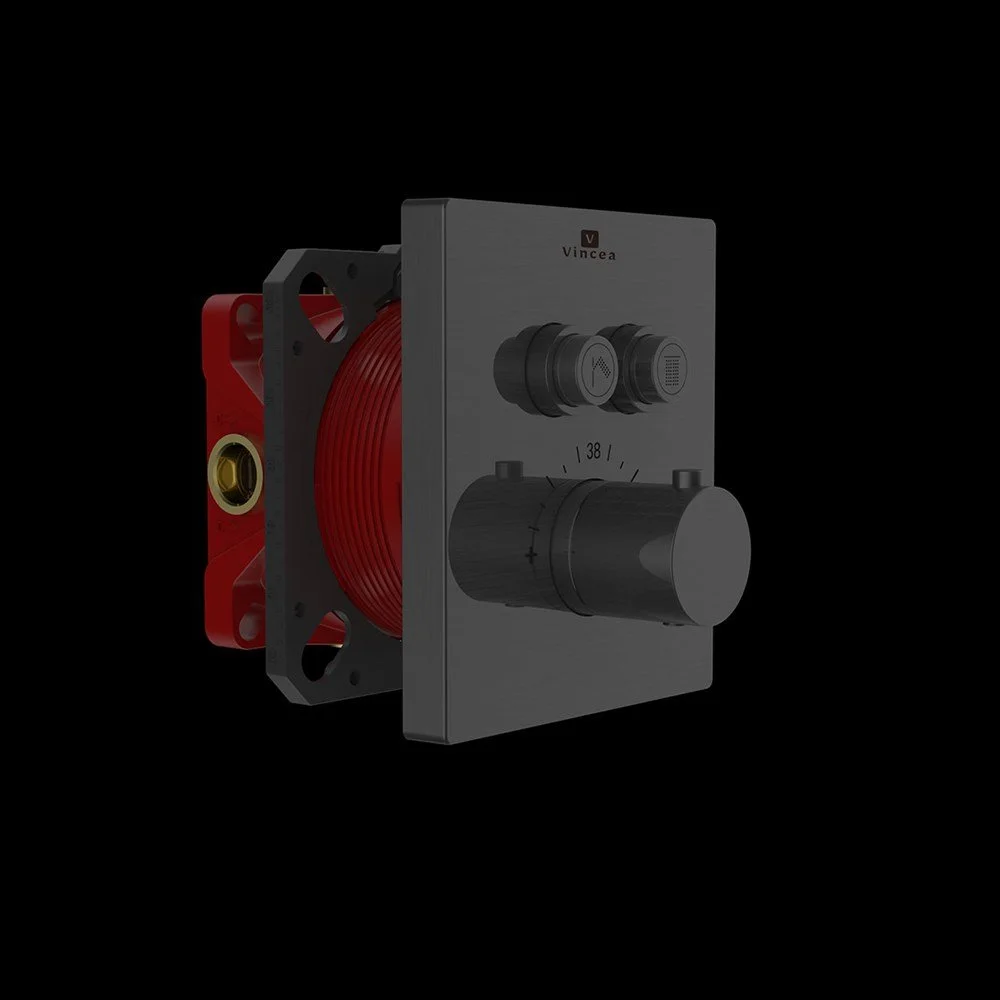 Смеситель для душа Vincea VSCV-321TGM встраиваемый, термостатический, вороненая сталь Смеситель для душа Vincea VSCV-321TGM встраиваемый, термостатический, вороненая сталь