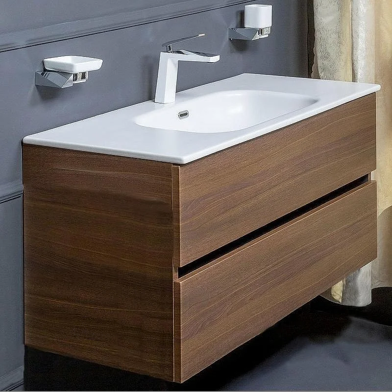 Тумба под раковину Armadi Art VALLESSI 100 Дуб темный матовый фактурный 837-100-D Тумба под раковину Armadi Art VALLESSI 100 Дуб темный матовый фактурный 837-100-D