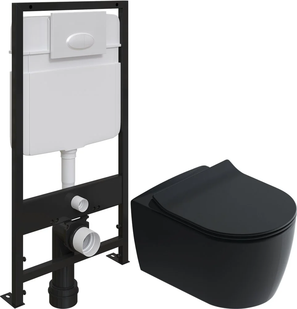 Комплект Унитаз подвесной STWORKI Ноттвиль SETK3104-2616 безободковый, с микролифтом, черный + Систе 587769 Комплект Унитаз подвесной STWORKI Ноттвиль SETK3104-2616 безободковый, с микролифтом, черный + Систе 587769