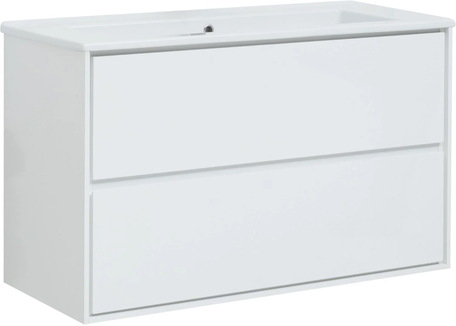 Тумба под раковину Aquanet Милан 105 белый глянец 00339970 подвесная Тумба под раковину Aquanet Милан 105 белый глянец 00339970 подвесная