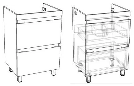 Тумба под раковину Corozo напольная Альтаир 120, 2 ящ., Мадлен 120 SD-00000500 Тумба под раковину Corozo напольная Альтаир 120, 2 ящ., Мадлен 120 SD-00000500