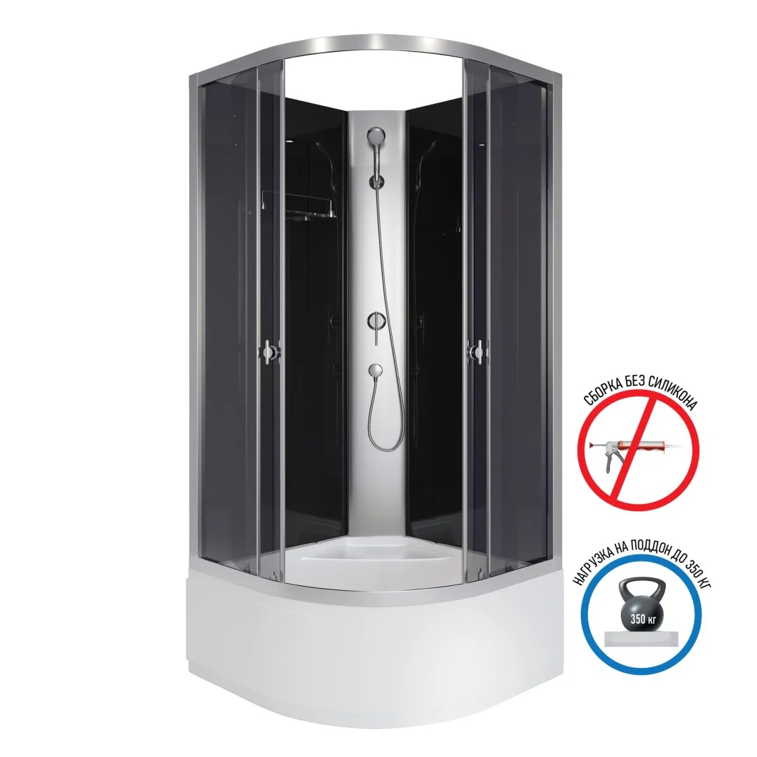 Душевая кабина Niagara Eco E100/40/TN/BK (1000х1000х1950) E100/40/TN/BK Душевая кабина Niagara Eco E100/40/TN/BK (1000х1000х1950) E100/40/TN/BK