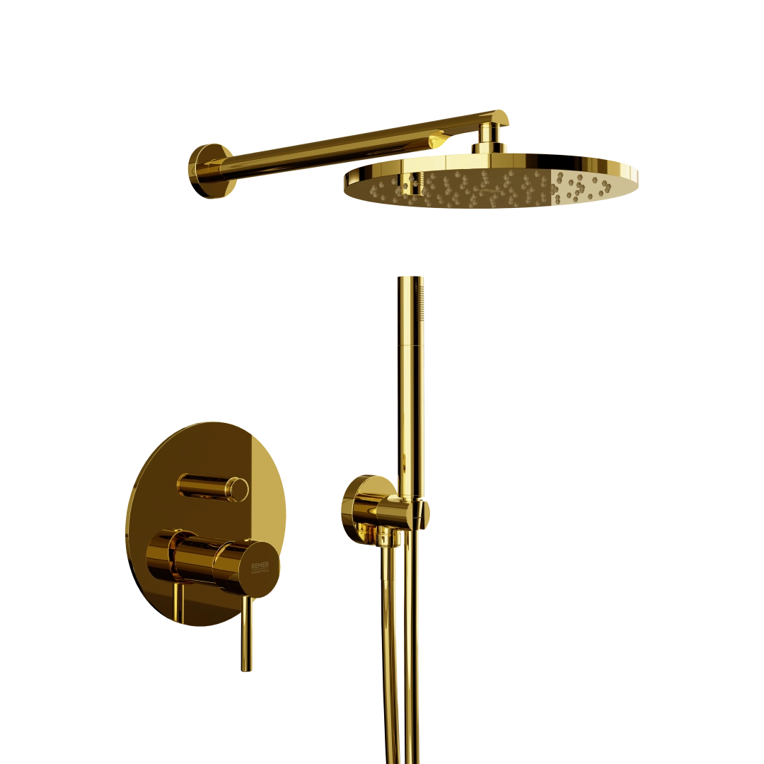 Душевая система Remer X Style X09S02ODO, золото глянцевое Душевая система Remer X Style X09S02ODO, золото глянцевое