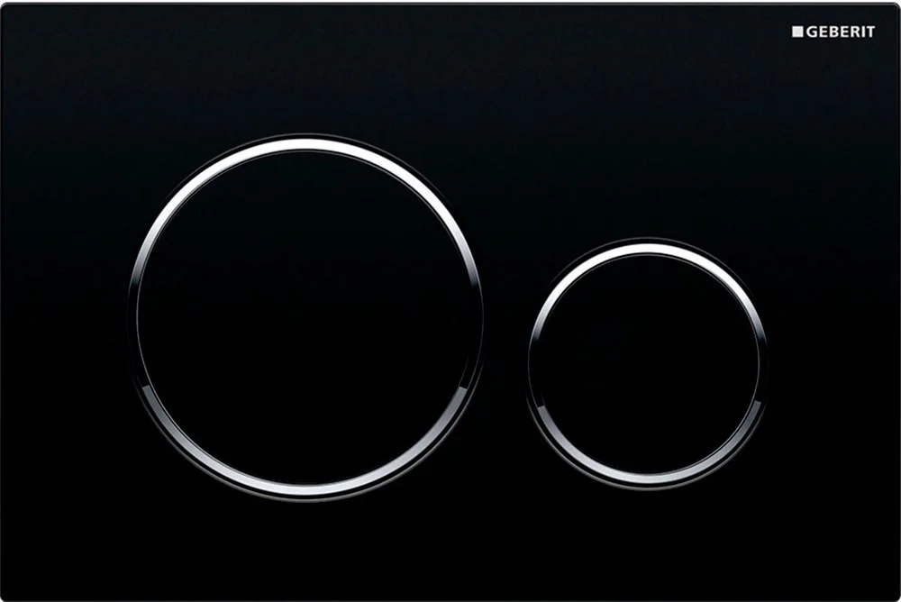 Клавиша смыва Geberit 115.882.KM.1 Sigma20 пластик, чёрный/хром глянец Клавиша смыва Geberit 115.882.KM.1 Sigma20 пластик, чёрный/хром глянец