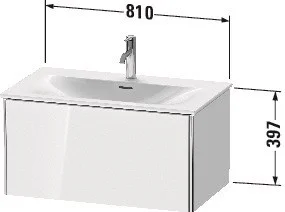 Тумба под раковину Duravit XSquare XS422404040 подвесная 81 см черный глянцевый Тумба под раковину Duravit XSquare XS422404040 подвесная 81 см черный глянцевый