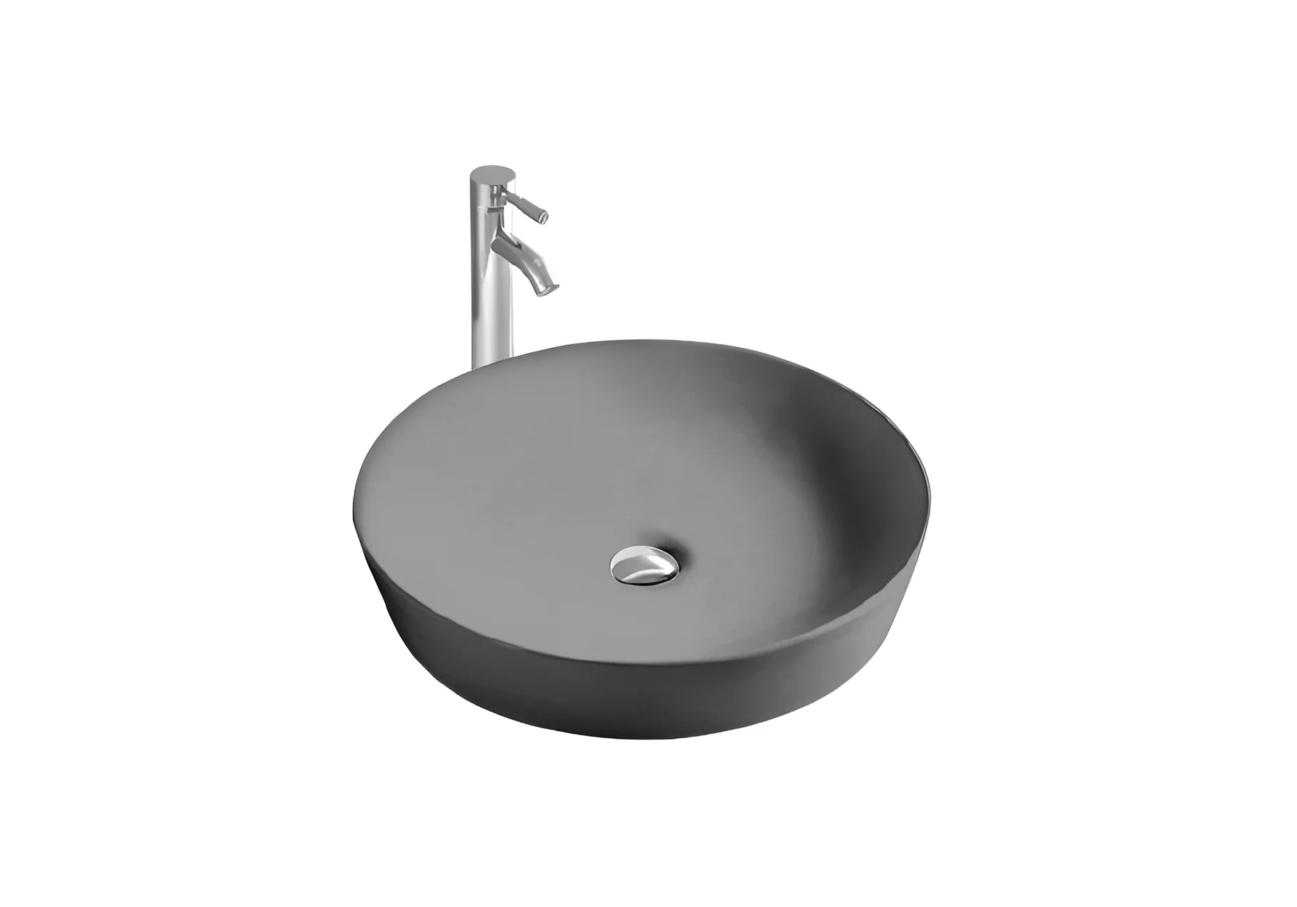 Раковина Aquatek ЕВРОПА AQ5558-MG 415x415x135, матовый серый, накладная Раковина Aquatek ЕВРОПА AQ5558-MG 415x415x135, матовый серый, накладная