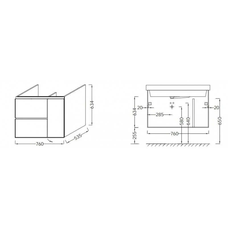 Комплект мебели 76 см Jacob Delafon Soprano , квебекский дуб, 2 выдвижных ящика, 1 боковая дверь, по EB1336-NF+EXL112-00+EB1330-N08-E10 Комплект мебели 76 см Jacob Delafon Soprano , квебекский дуб, 2 выдвижных ящика, 1 боковая дверь, по EB1336-NF+EXL112-00+EB1330-N08-E10