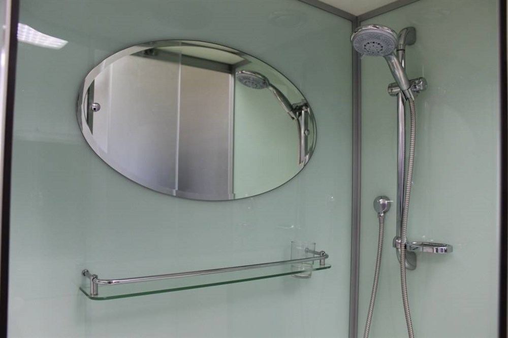 Детальная картинка товара «душевая кабина esbano elegancia (eskb100crb) полукруглая с крышей и высоким поддоном est-100crb: 100x100x210см»