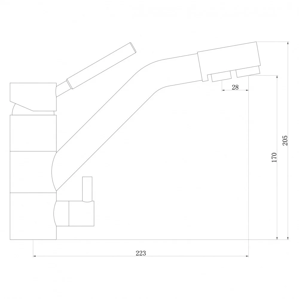 Смеситель для кухни Swedbe Selene Plus 8442 с каналом для подключения фильтра Смеситель для кухни Swedbe Selene Plus 8442 с каналом для подключения фильтра
