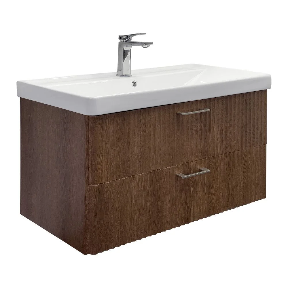 Тумба с раковиной Comforty Ангара-90П 00-00021037 дуб темно-коричневый раковина 4490 Тумба с раковиной Comforty Ангара-90П 00-00021037 дуб темно-коричневый раковина 4490