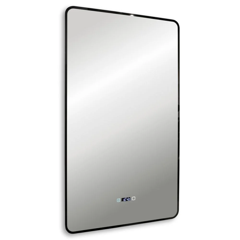 Зеркало ABBER See AG6114SWHB с подсветкой, бесконтактный выключатель, диммер, часы, подогрев, черный Зеркало ABBER See AG6114SWHB с подсветкой, бесконтактный выключатель, диммер, часы, подогрев, черный