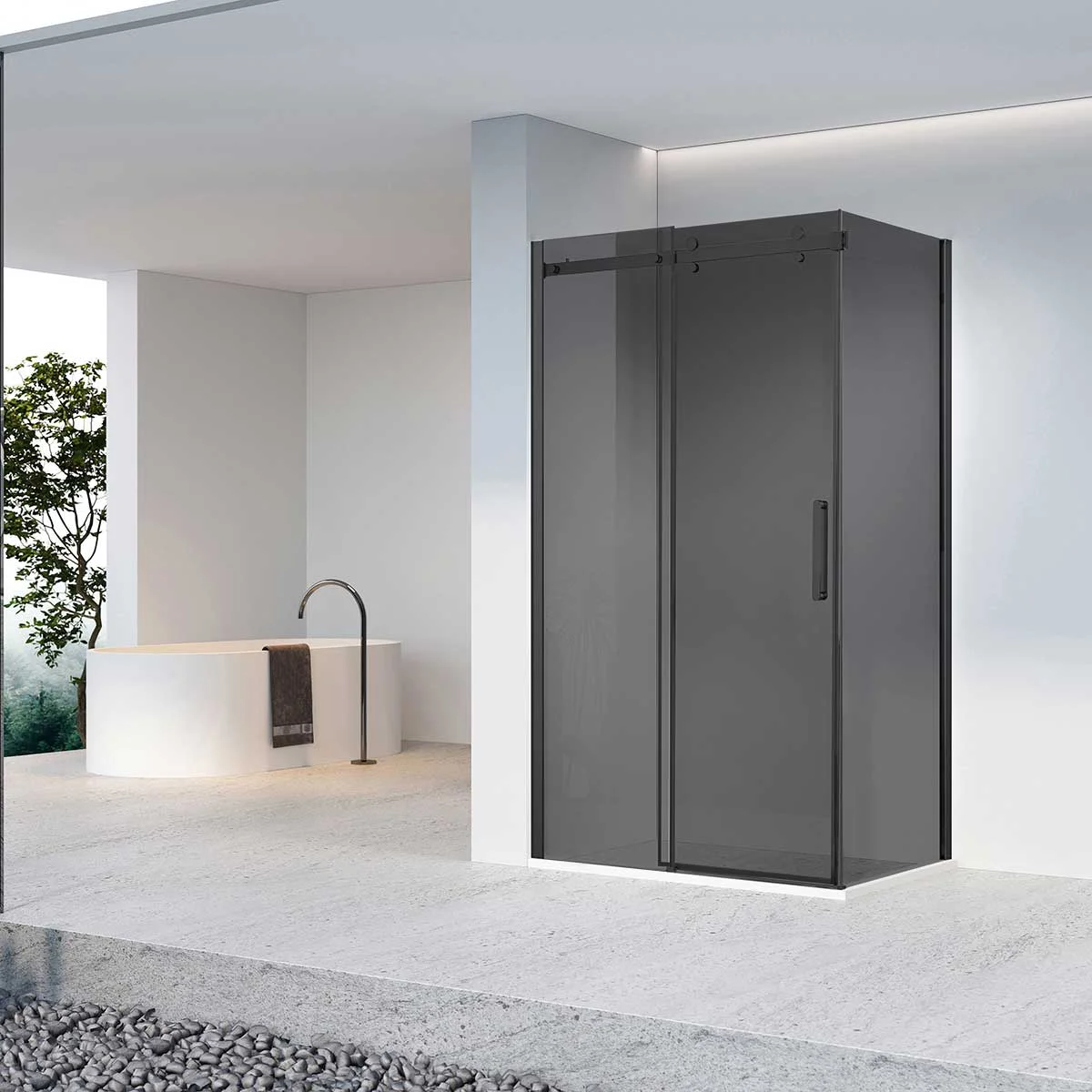 Душевой уголок Vincea Como-N VSR-4CN8015CGB, 1500x800, черный, стекло тонированное Душевой уголок Vincea Como-N VSR-4CN8015CGB, 1500x800, черный, стекло тонированное