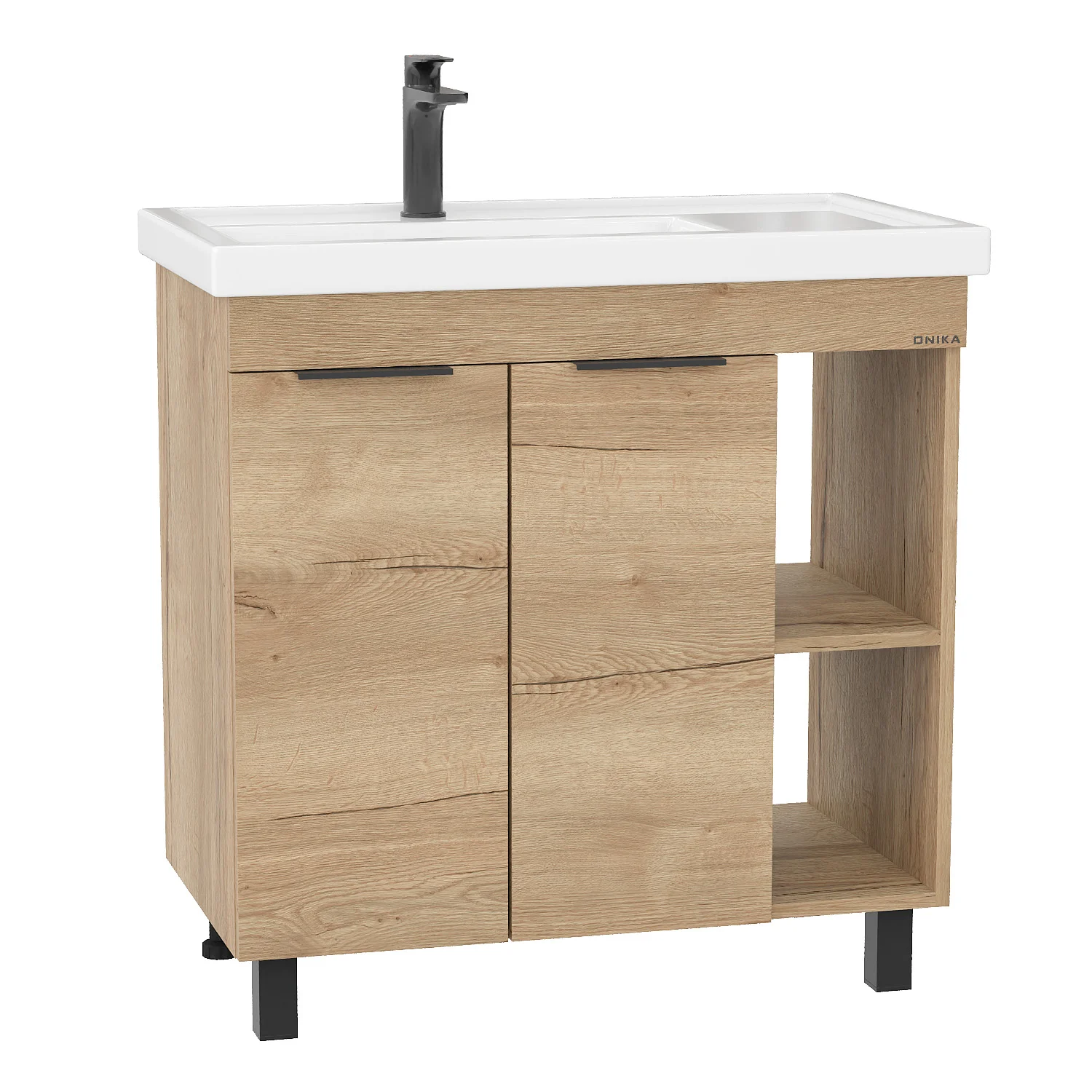 Тумба под раковину Onika Легран 80 см 108063 напольная, дуб галифакс (для Фостер 80 Пр.) Тумба под раковину Onika Легран 80 см 108063 напольная, дуб галифакс (для Фостер 80 Пр.)