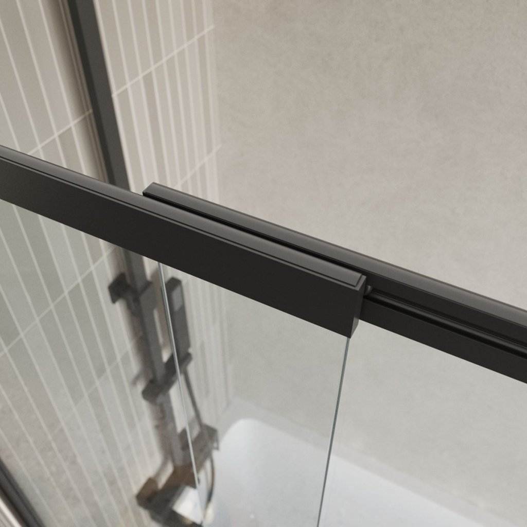 Детальная картинка товара «шторка на ванну belbagno luce-vf-11-90/145-c-nero»