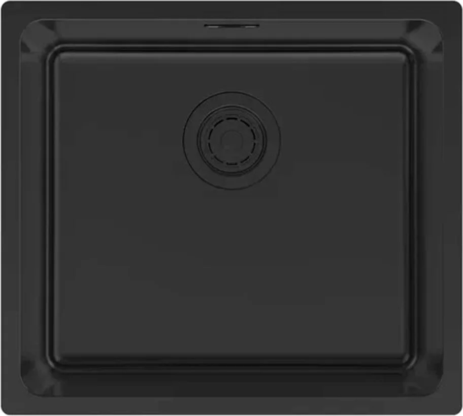 Кухонная мойка Paulmark YUNI 49 UN YU49-MBN, матовый черный NANO-PVD, 490х440мм Кухонная мойка Paulmark YUNI 49 UN YU49-MBN, матовый черный NANO-PVD, 490х440мм