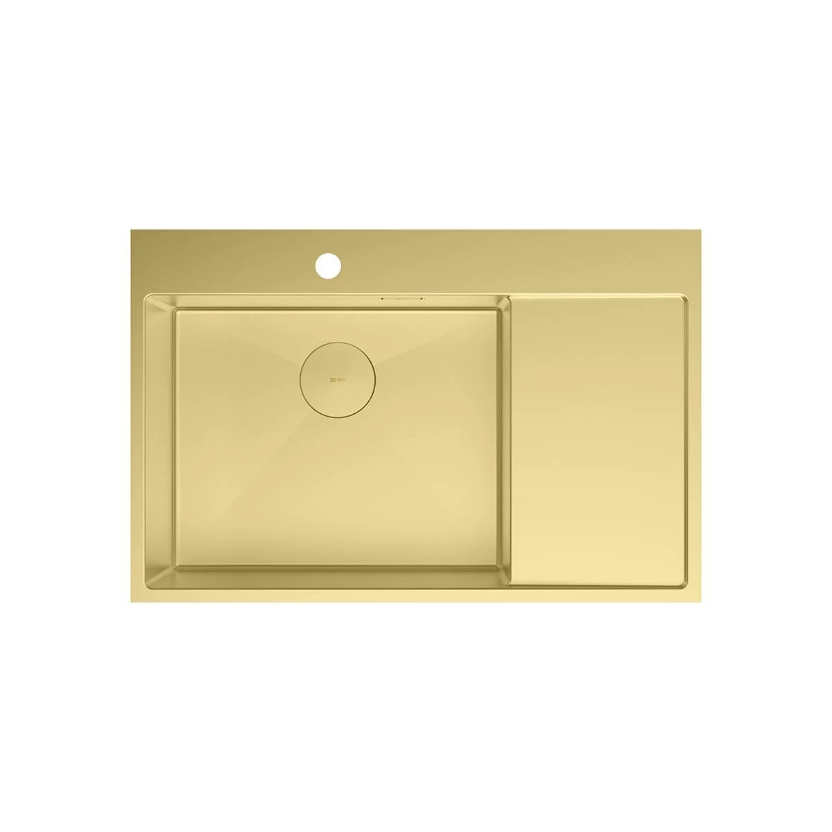 Кухонная мойка Lemark KEZADRA 780L из нержавеющей стали, с крылом (чаша слева), светлое золото 9938150 Кухонная мойка Lemark KEZADRA 780L из нержавеющей стали, с крылом (чаша слева), светлое золото 9938150