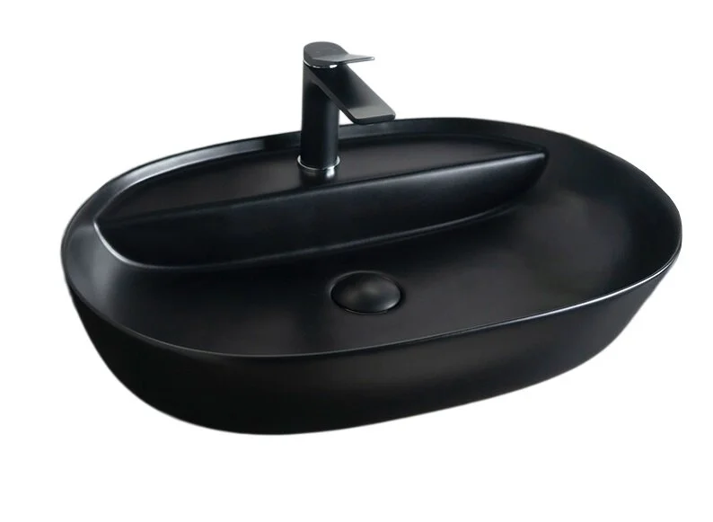 Раковина Gid Bm1346 53345 накладная черная матовая 61x41x14 Раковина Gid Bm1346 53345 накладная черная матовая 61x41x14