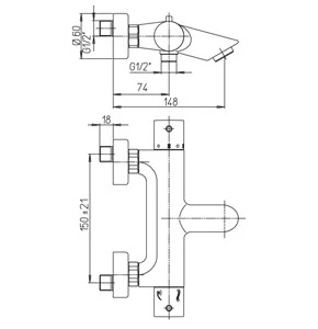 Смеситель для ванны Paini COX 78PW111TH Смеситель для ванны Paini COX 78PW111TH