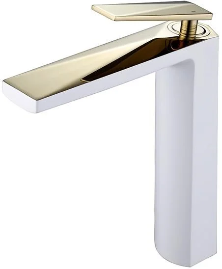 Смеситель для раковины Boheme Venturo белый-золото 382-W Смеситель для раковины Boheme Venturo белый-золото 382-W