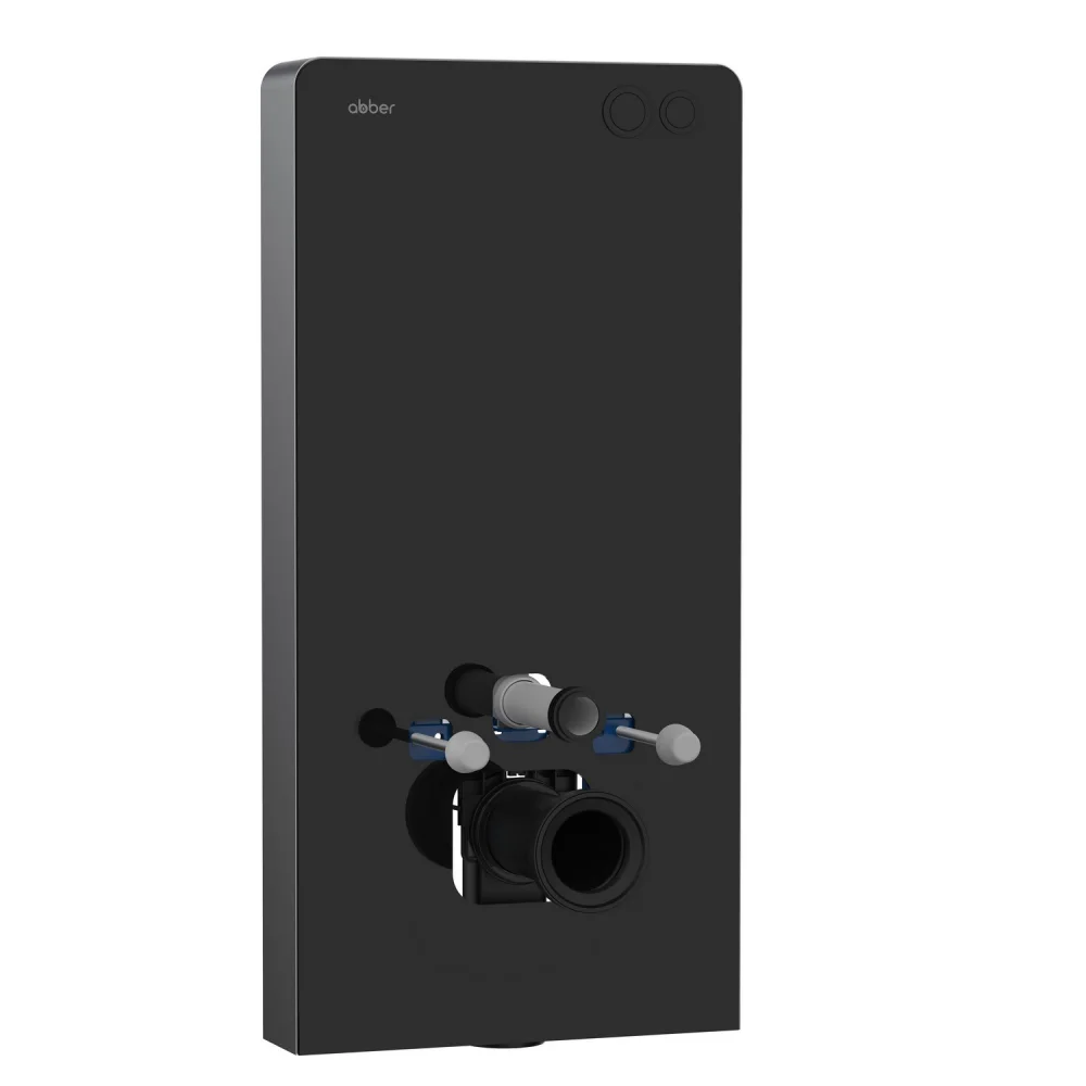 Инсталляционный модуль внешнего монтажа ABBER AC0107MB для подвесного унитаза, черный Инсталляционный модуль внешнего монтажа ABBER AC0107MB для подвесного унитаза, черный