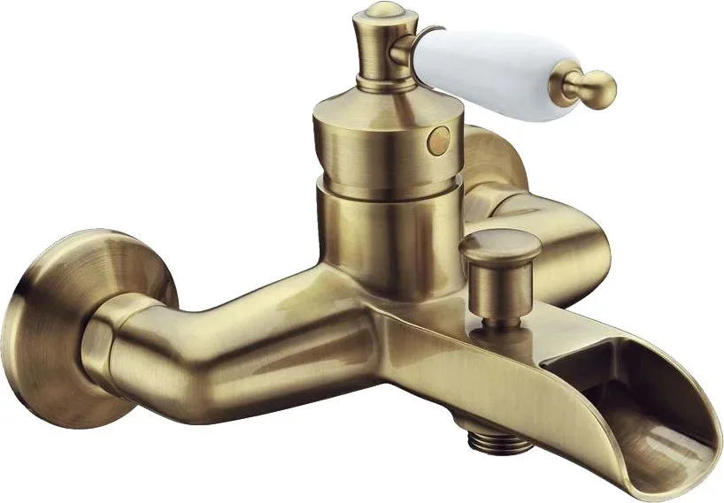 Смеситель для ванны Boheme Vogue 203-MR-W бронза Murano, белое Смеситель для ванны Boheme Vogue 203-MR-W бронза Murano, белое