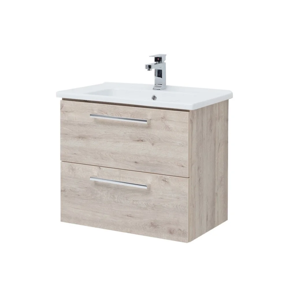 Тумба под раковину DREJA GIO, 80 см, подвесная, 2 ящика, дуб кантри 77.0104D Тумба под раковину DREJA GIO, 80 см, подвесная, 2 ящика, дуб кантри 77.0104D