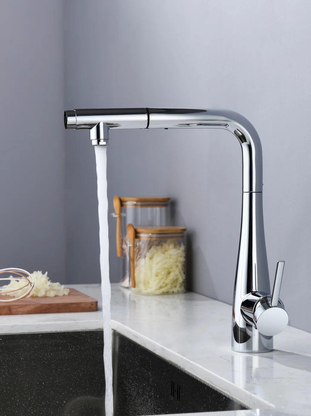 Смеситель для кухни AQUAme Cucina AQM9902CR с выдвижным изливом, хром Смеситель для кухни AQUAme Cucina AQM9902CR с выдвижным изливом, хром