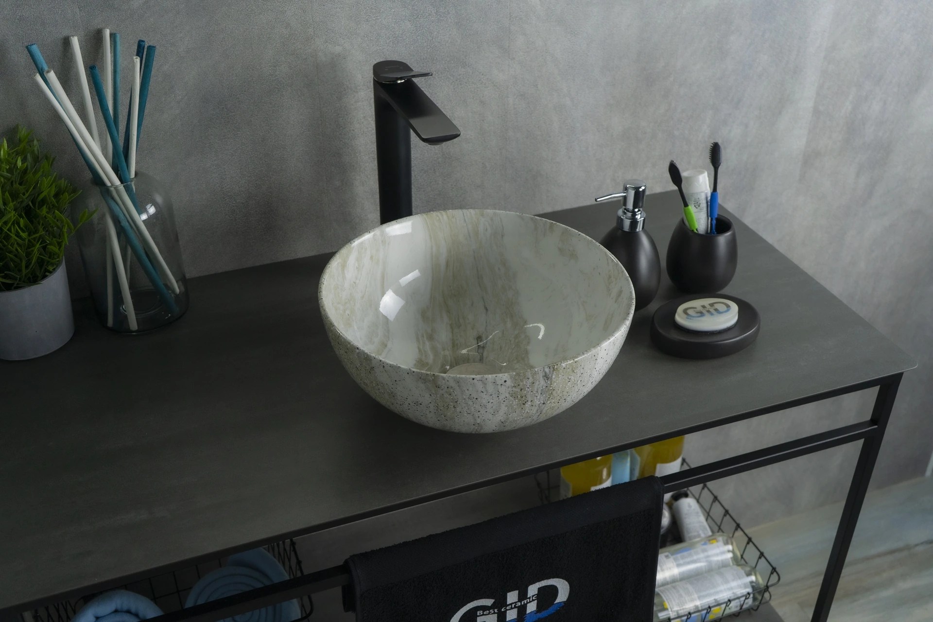 Раковина Gid Mnc487 54435 накладная под камень глянцевая 32x32x14 Раковина Gid Mnc487 54435 накладная под камень глянцевая 32x32x14