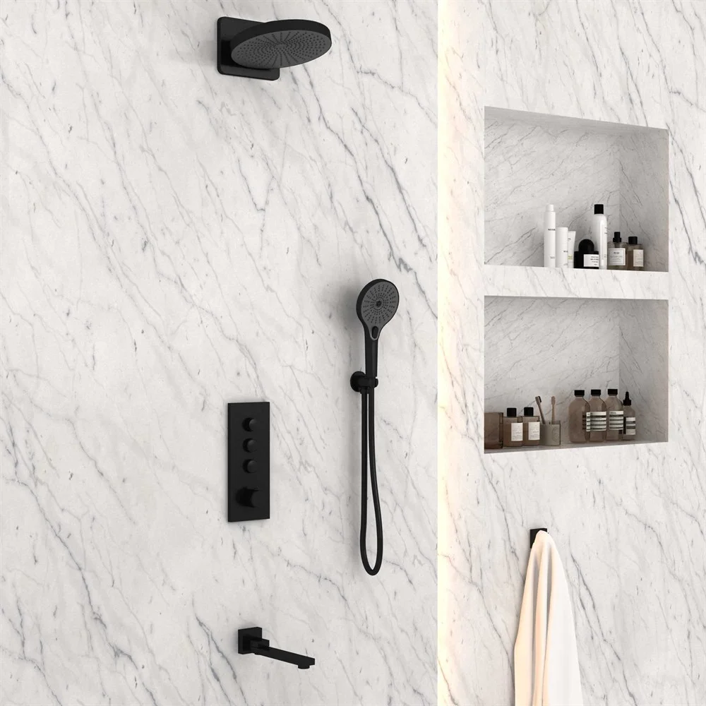 Душевая система Vincea Inspire VSFW-433TI1MB встраиваемая, черный Душевая система Vincea Inspire VSFW-433TI1MB встраиваемая, черный