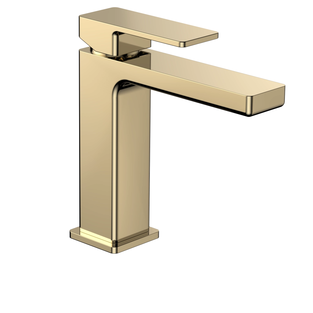 Смеситель для раковины AQUAme Savona AQM6810GG 125мм, гладкий, золото Смеситель для раковины AQUAme Savona AQM6810GG 125мм, гладкий, золото