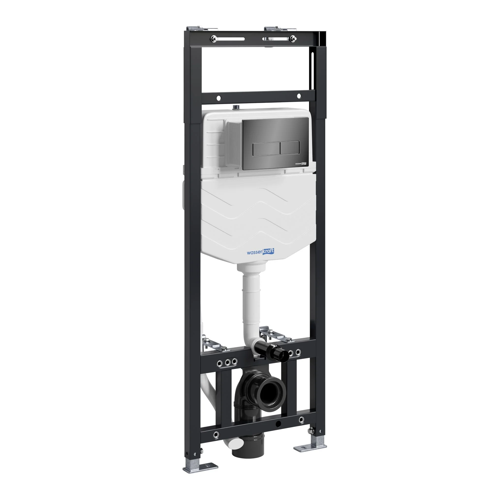 Инсталляция для унитаза WasserKRAFT Alme 15TLT.010.ME.PB03 с клавишей смыва черный Инсталляция для унитаза WasserKRAFT Alme 15TLT.010.ME.PB03 с клавишей смыва черный