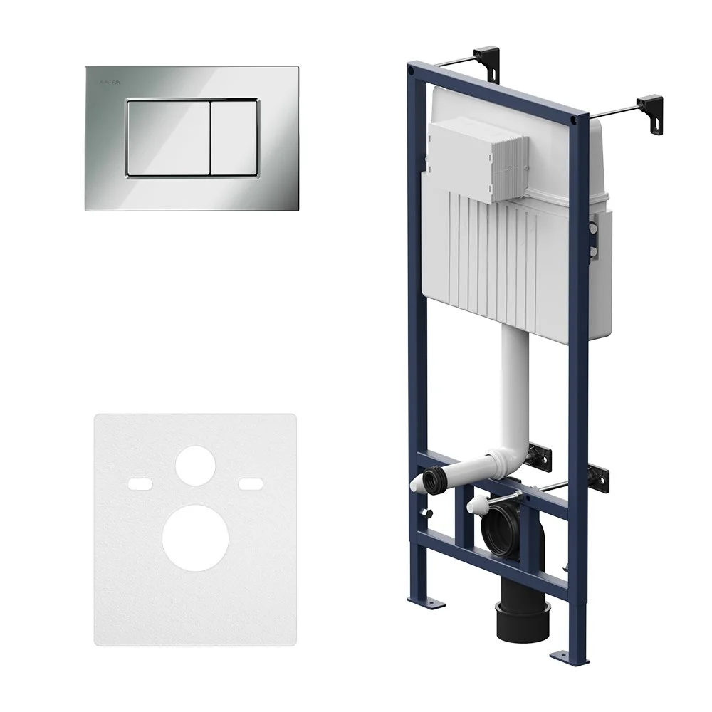 Инсталляция для унитаза AM.PM ProC I012707.0251 с клавишей ProC S пластик, хром глянцевый Инсталляция для унитаза AM.PM ProC I012707.0251 с клавишей ProC S пластик, хром глянцевый
