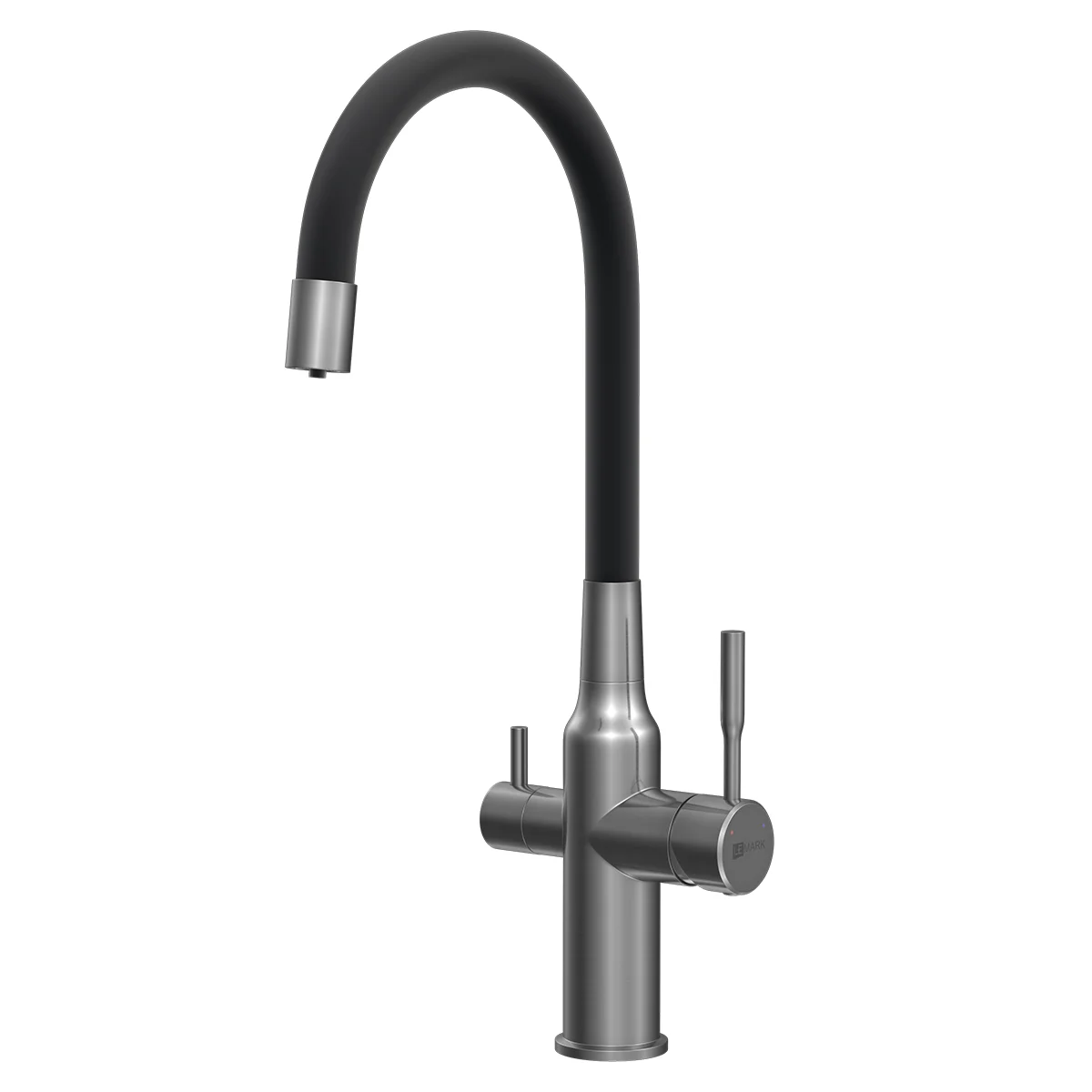 Смеситель для кухни Lemark Expert LM5083GMN-Black c гибким изливом, с подключением к фильтру, графит нано/черный Смеситель для кухни Lemark Expert LM5083GMN-Black c гибким изливом, с подключением к фильтру, графит нано/черный