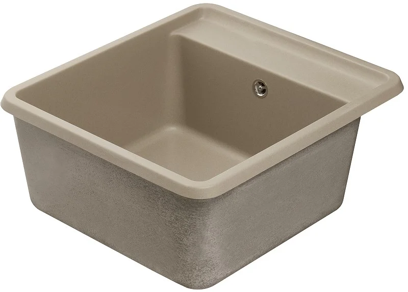 Кухонная мойка Aquaton Беллис 57 1A724932BS250 из литого мрамора, серый шелк Кухонная мойка Aquaton Беллис 57 1A724932BS250 из литого мрамора, серый шелк
