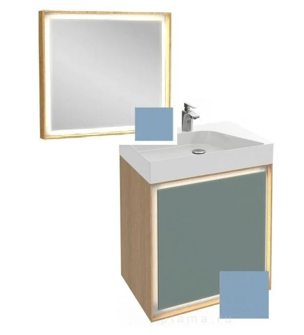 Комплект мебели 65 см Jacob Delafon Rythmik pure , левая , аквамарин, комплект с зеркалом, подвесной EVN112-00+EB1770-M43+EB1772-M43 Комплект мебели 65 см Jacob Delafon Rythmik pure , левая , аквамарин, комплект с зеркалом, подвесной EVN112-00+EB1770-M43+EB1772-M43