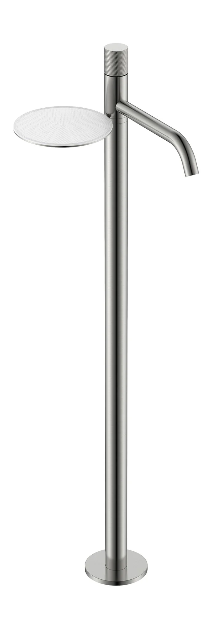 Смеситель для раковины Boheme Stick 120-NB.4 напольный Nikel Brush с ручкой SPIRALE Смеситель для раковины Boheme Stick 120-NB.4 напольный Nikel Brush с ручкой SPIRALE