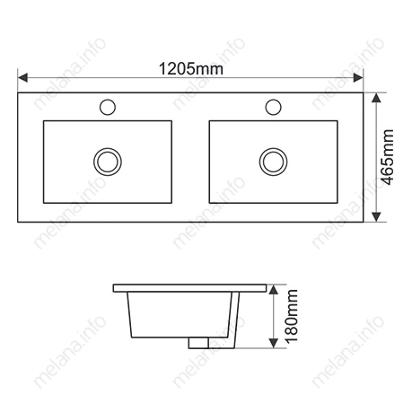Раковина MELANA MLN-9120ED двойная 9120ED-805 Раковина MELANA MLN-9120ED двойная 9120ED-805