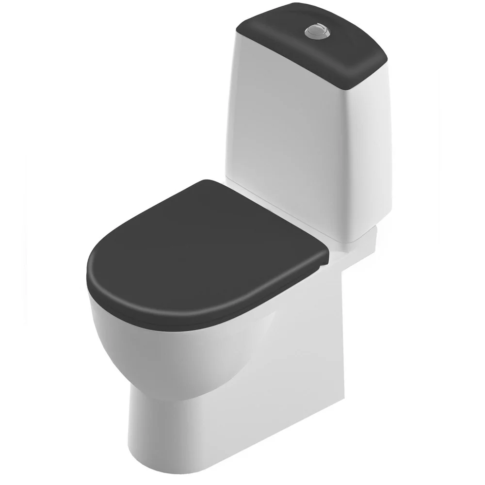 Унитаз напольный SANITA LUXE Best Color Black SL DM WC.CC/Best/2-DM/BLK.G/S1 Унитаз напольный SANITA LUXE Best Color Black SL DM WC.CC/Best/2-DM/BLK.G/S1
