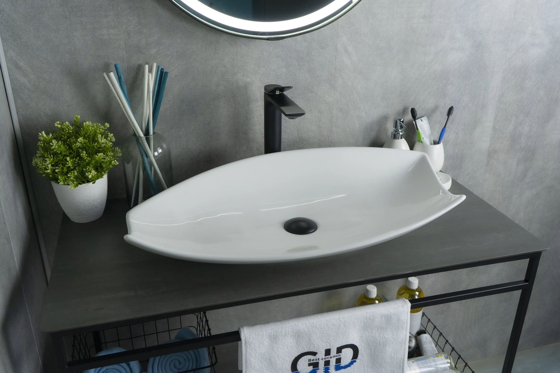 Раковина Gid N9178 51171 накладная белая 74x38x13 Раковина Gid N9178 51171 накладная белая 74x38x13