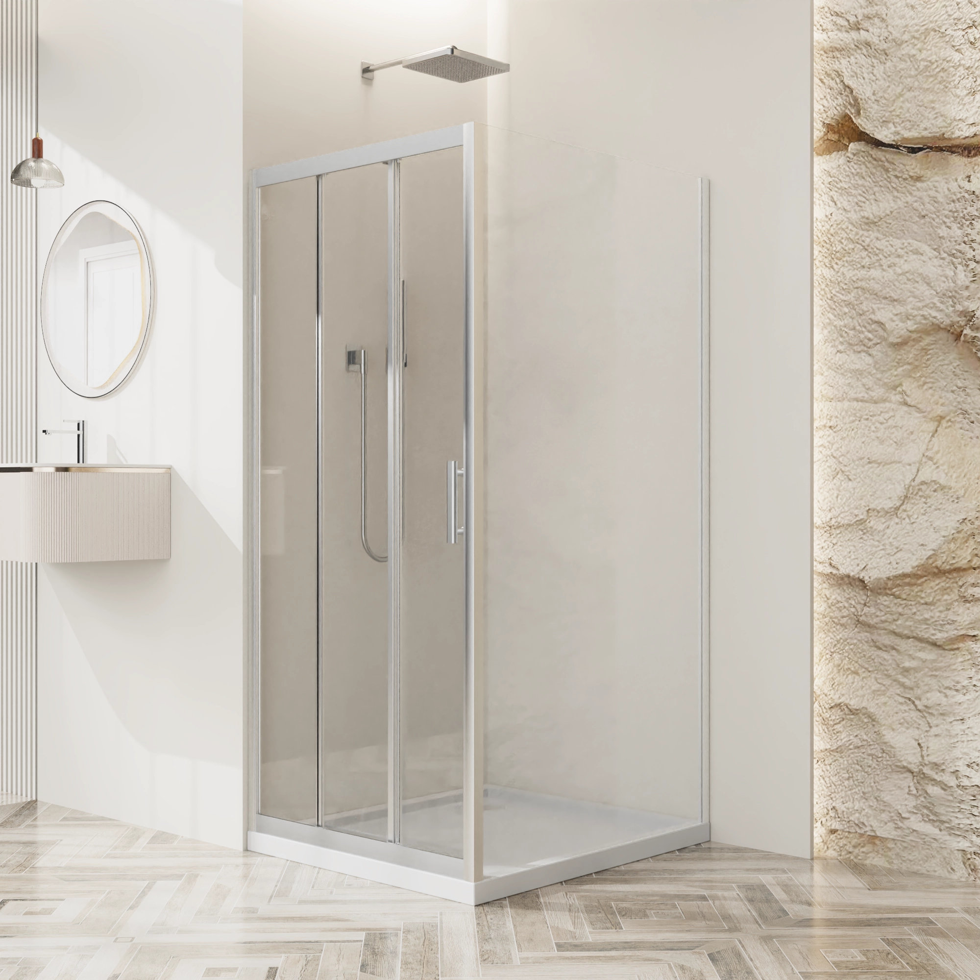 Душевой уголок BelBagno UNO-195-AHF-31-100/70-C-Cr 100x70 см, профиль хром, стекло прозрачное Душевой уголок BelBagno UNO-195-AHF-31-100/70-C-Cr 100x70 см, профиль хром, стекло прозрачное