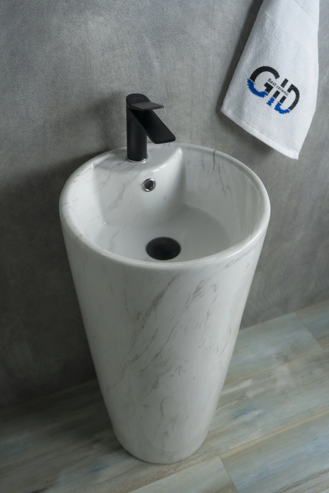 Раковина Gid Nb131wgs 81115 напольная под камень глянцевая 40x40x84 Раковина Gid Nb131wgs 81115 напольная под камень глянцевая 40x40x84