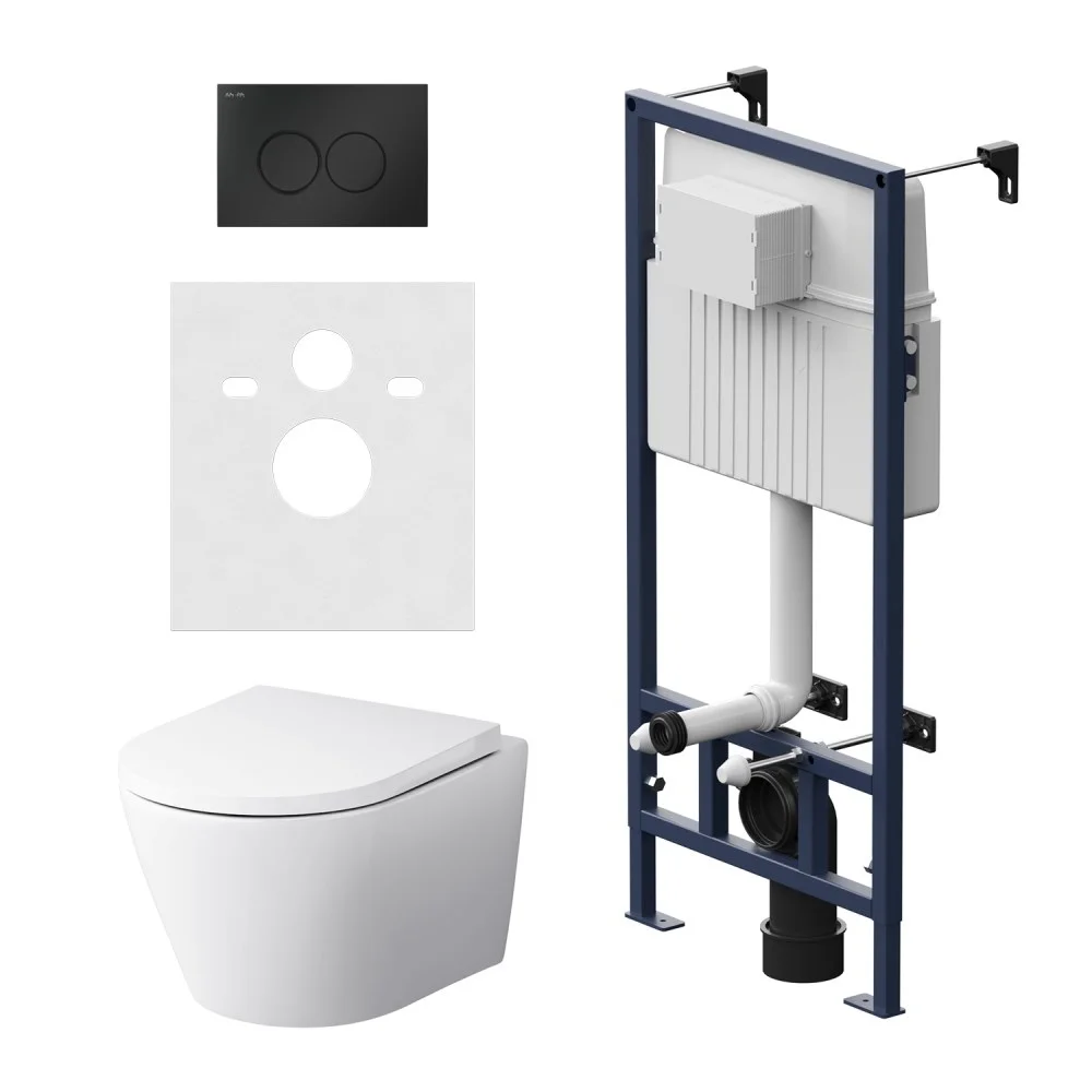 Комплект унитаза AM.PM Sense IS70138.741701 с инсталляцией, сиденьем микролифт и клавишей смыва Комплект унитаза AM.PM Sense IS70138.741701 с инсталляцией, сиденьем микролифт и клавишей смыва