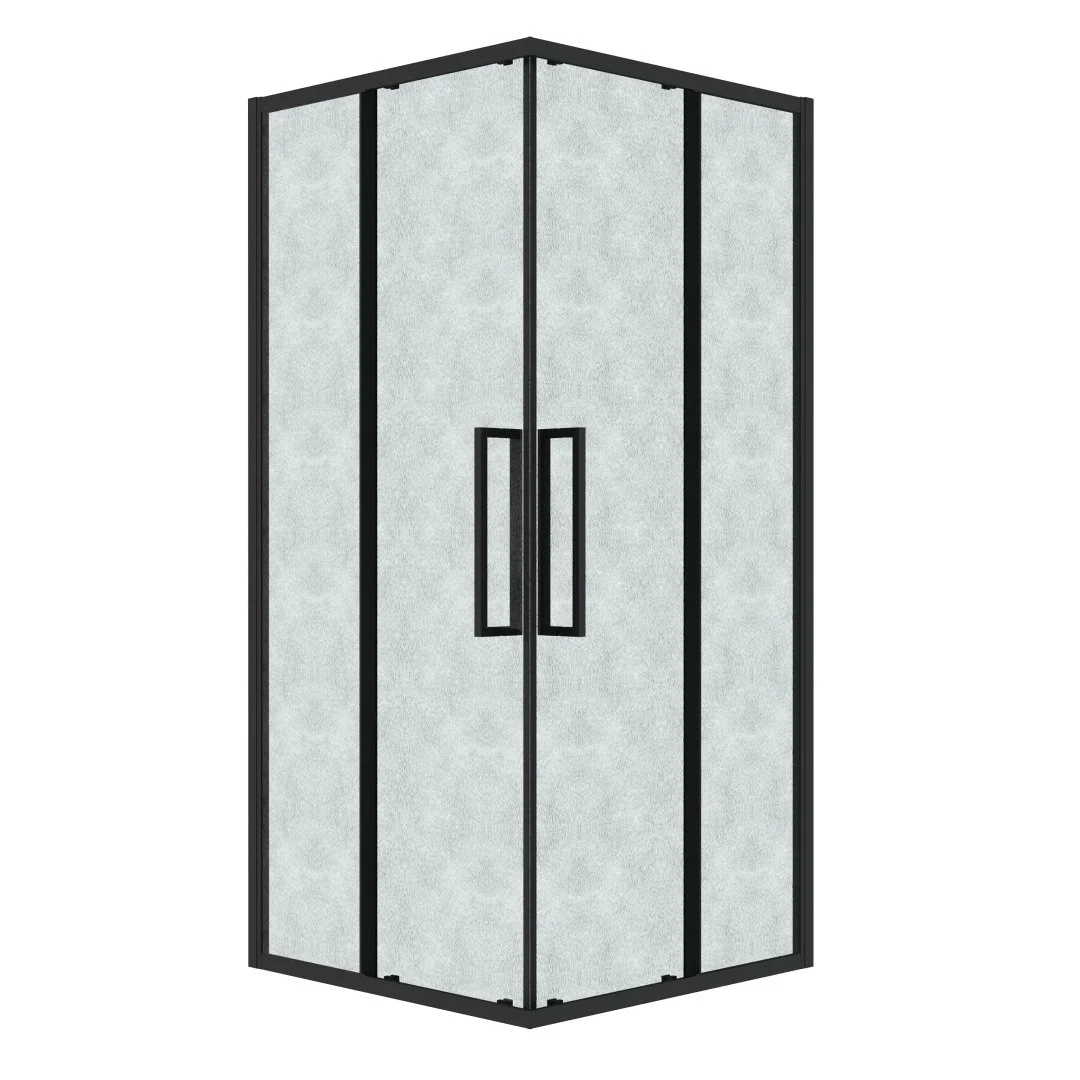 Душевой уголок GROSSMAN Cosmo 300.K33.02.9090.21.02 (90x90x195) квадрат,раздвижн,черн. матов,стекло шиншилла Душевой уголок GROSSMAN Cosmo 300.K33.02.9090.21.02 (90x90x195) квадрат,раздвижн,черн. матов,стекло шиншилла