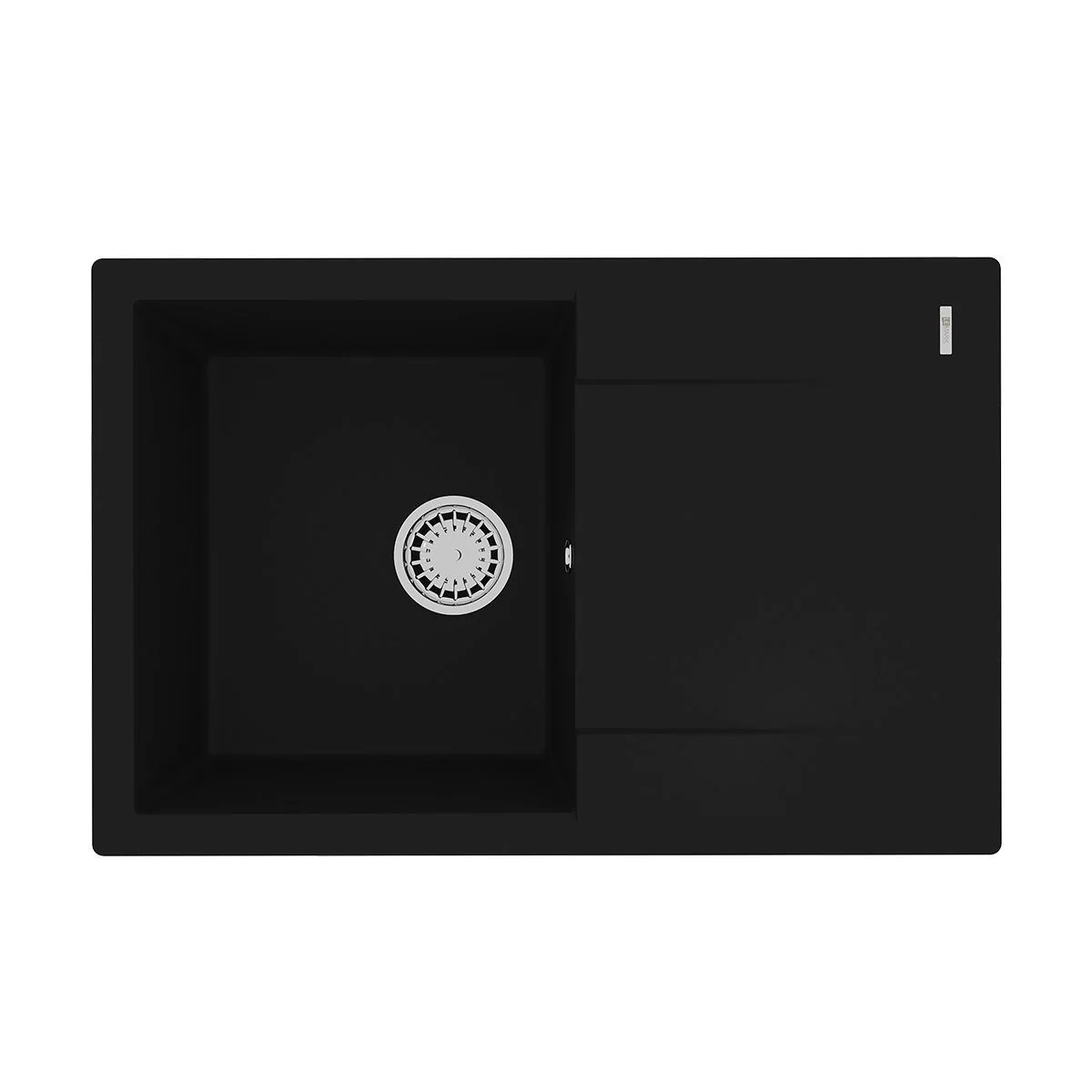 Кухонная мойка Lemark IMANDRA 760 врезная из кварцгранита, с крылом, антрацит 9910025 Кухонная мойка Lemark IMANDRA 760 врезная из кварцгранита, с крылом, антрацит 9910025