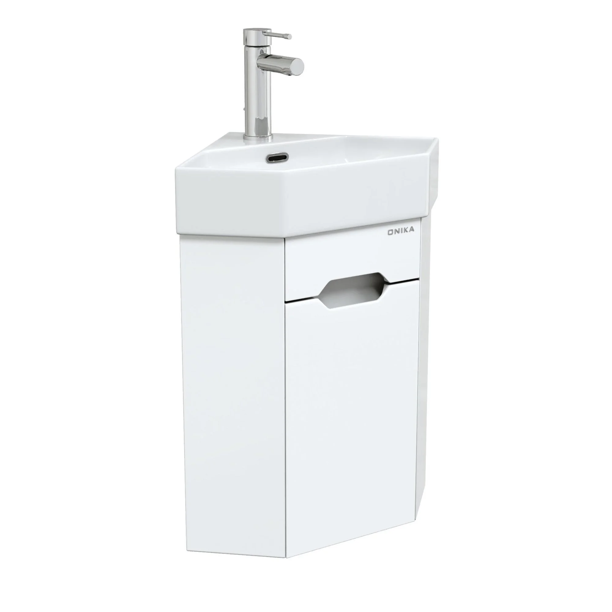 Тумба под раковину Onika Айленд 35 см 103502 подвесная, белая, угловая (для Line) Тумба под раковину Onika Айленд 35 см 103502 подвесная, белая, угловая (для Line)