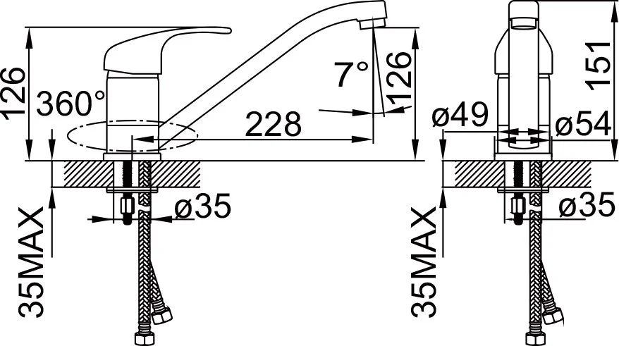 Смеситель для кухни Iddis Alborg AL4SB0Gi05 Смеситель для кухни Iddis Alborg AL4SB0Gi05