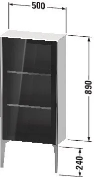 Шкаф-пенал Duravit XVIU XV1361RB122 89 см белый/шампань Шкаф-пенал Duravit XVIU XV1361RB122 89 см белый/шампань