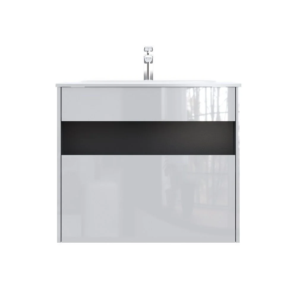 Тумба под раковину AM.PM Func M8FFUX0801WG pull-out, 80 см универсальная, белый Тумба под раковину AM.PM Func M8FFUX0801WG pull-out, 80 см универсальная, белый