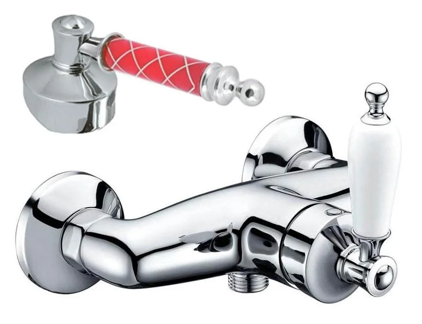 Смеситель для душа Boheme Vogue 224-MR-R хром Murano, рубиновое Смеситель для душа Boheme Vogue 224-MR-R хром Murano, рубиновое