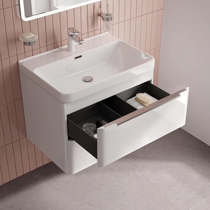 Тумба с раковиной IDDIS Cloud X (CLX70W0i95K) подвесная, 70 см, белый — Изображение 4